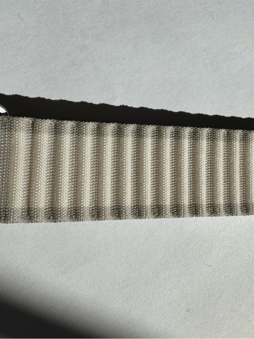Samsung Cream Fabric Watch Strap with Brushed Silver Clasp - Picture 5 of 5